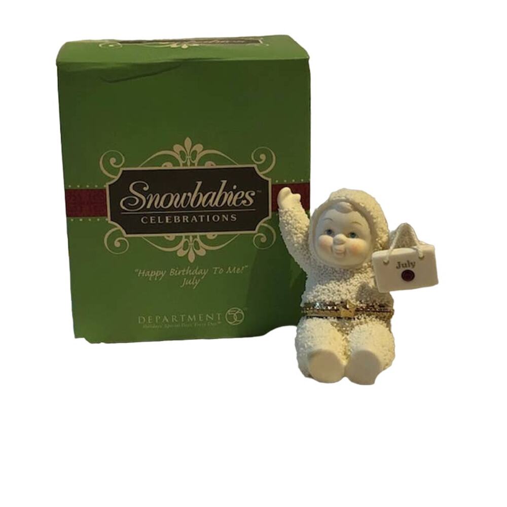 Department 56 Snowbabies Happy Birthday‎ to Me July Birthstone Figurine